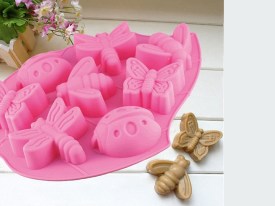 Molde silicona jabones 8 insectos 